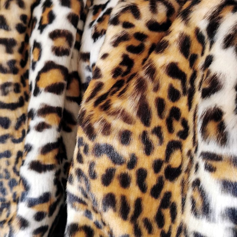 Plaid canapé prestige - Fausse fourrure léopard