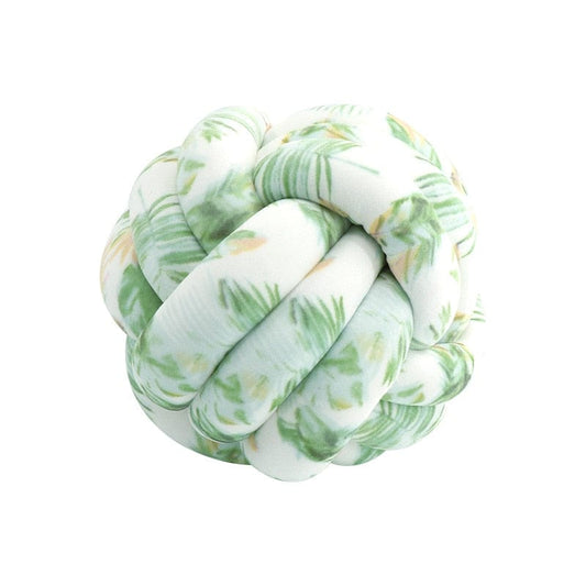 Pillow plaid boule - Blanc feuillage