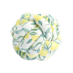 Pillow plaid boule - Blanc à motif citron