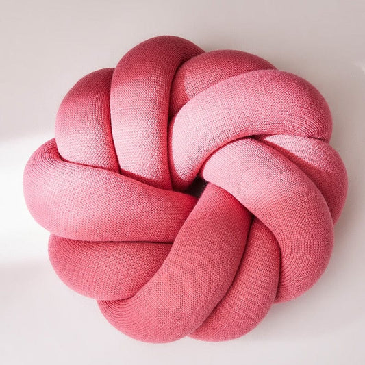 Pillow plaid rond - Fuschia